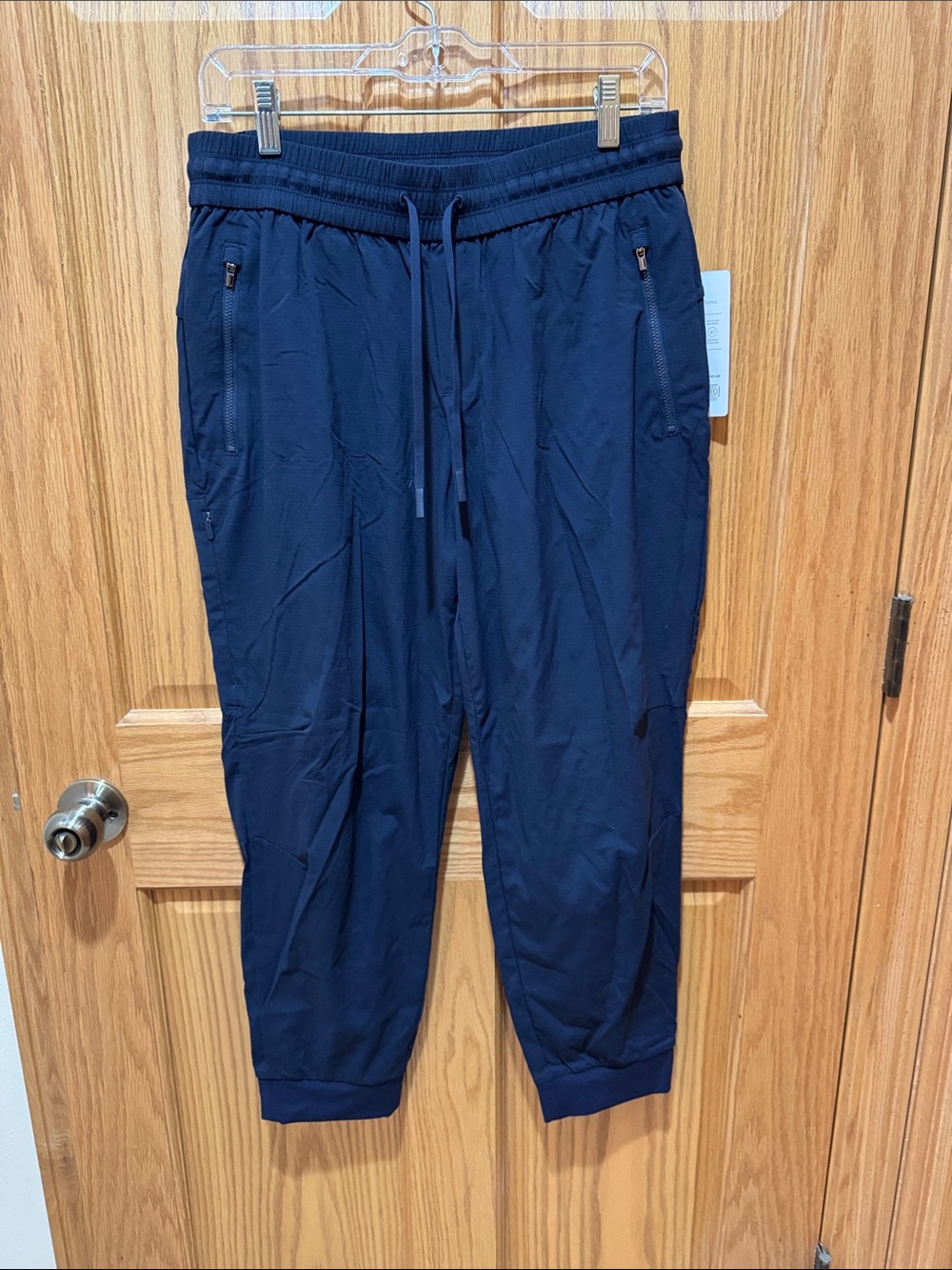 Women’s Navy Jogger Pants with Elastic Waist
